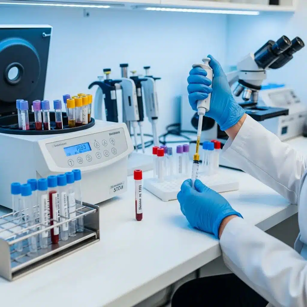 Preparation of platelet-rich plasma therapy in a clinical laboratory setting